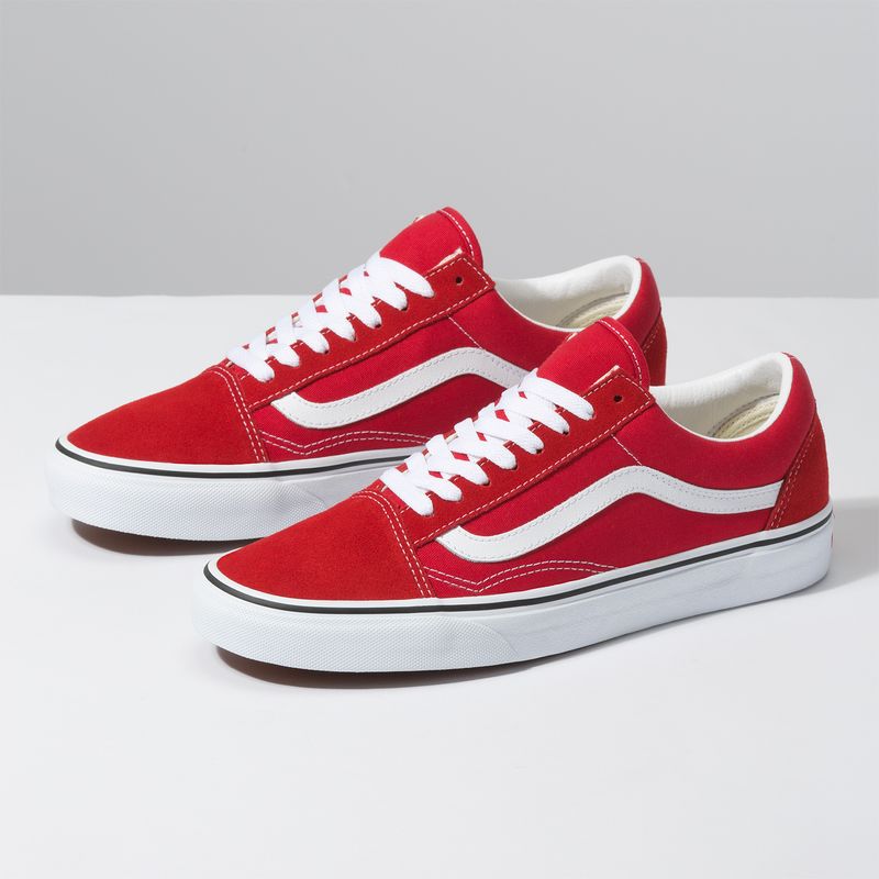 Vans blancas y discount rojas