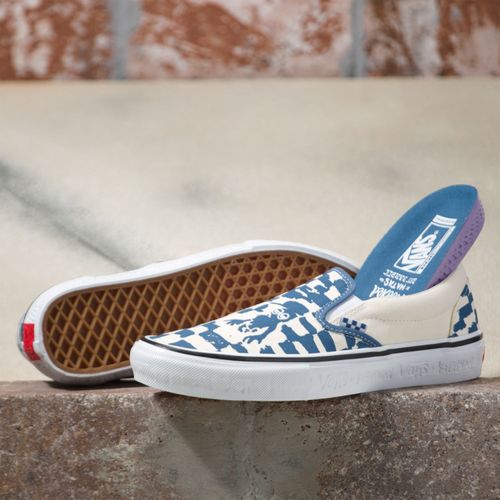 Zapatillas Mn Skate Slip-On Vcu (Krooked By Natas For Ray) Blue