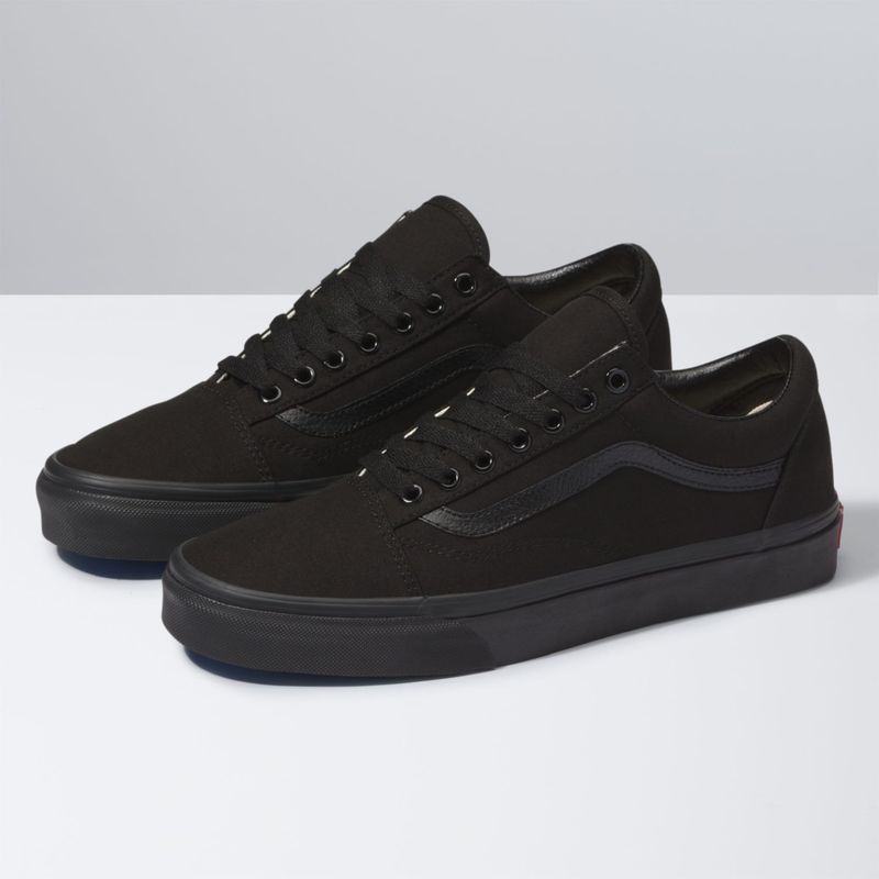 Vans negras shop hombre old school