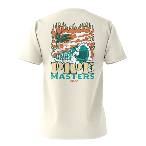 Polera 2022 Wave Art Pipe Masters SS Tee Antique White