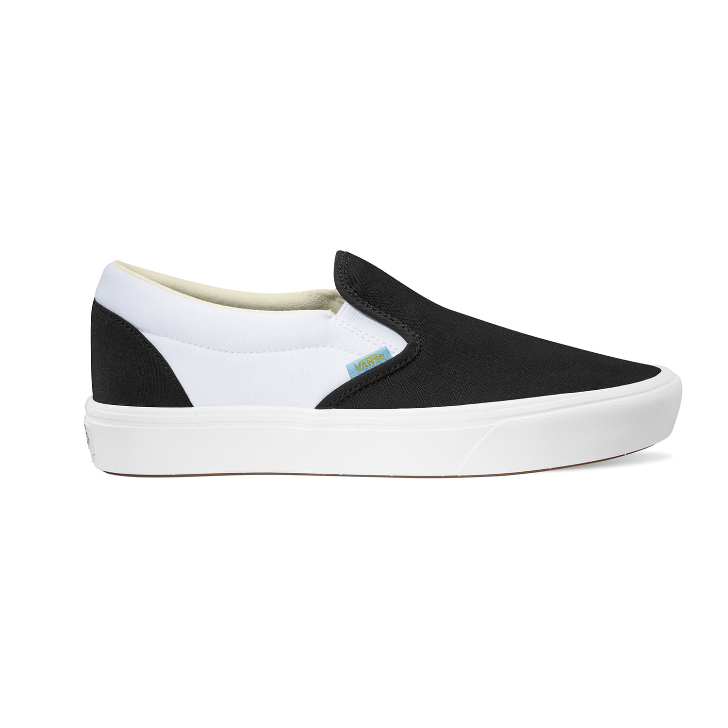 Vans slip on blanco y negro sales