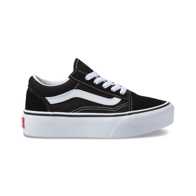 Zapatillas Uy Old Skool Platform (5-12 Años) Black/True White-Vans Chile