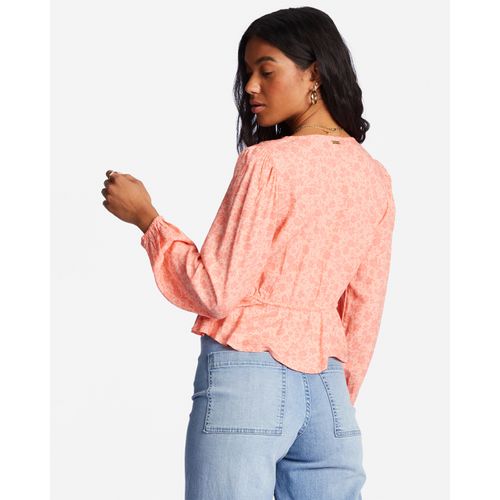Blusa Mujer Time Goes By Long Sleeve Crop Top