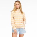Poleron-Mujer--Retro-Summer-Mock-Neck-Half-Zip-Sweatshirt