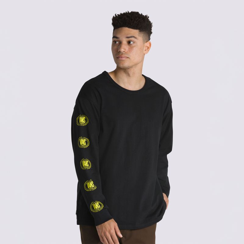 Polera-Off-The-Wall-Gradient-Logo-Loose-Ls-Tee-Black