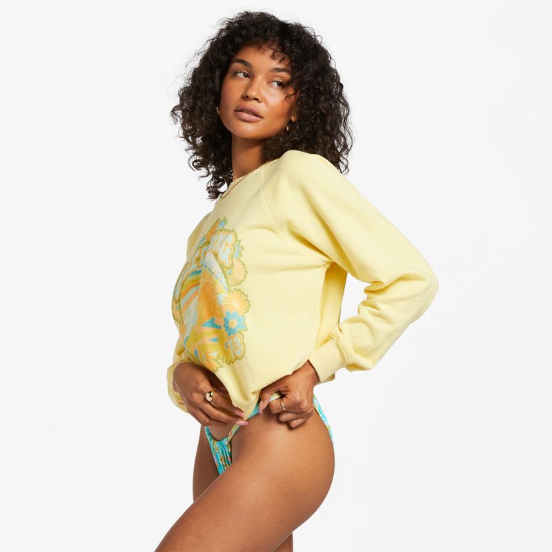 Polerón Mujer Summer Crew Amarillo Billabong