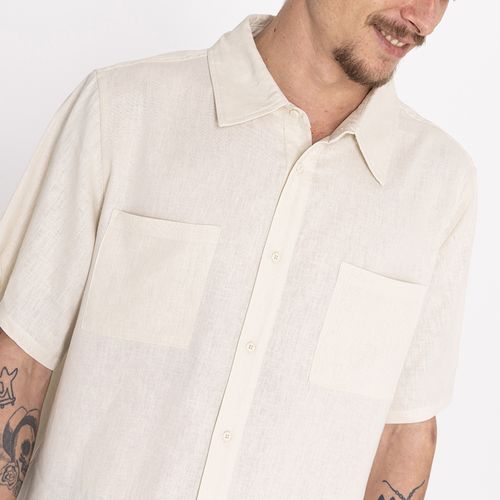 Camisa Lino Hombre Steeel II Beige Burton