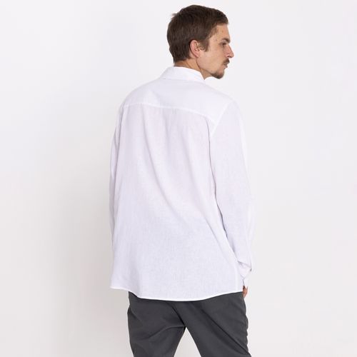 Camisa Hombre Lino Bossino Blanca Burton