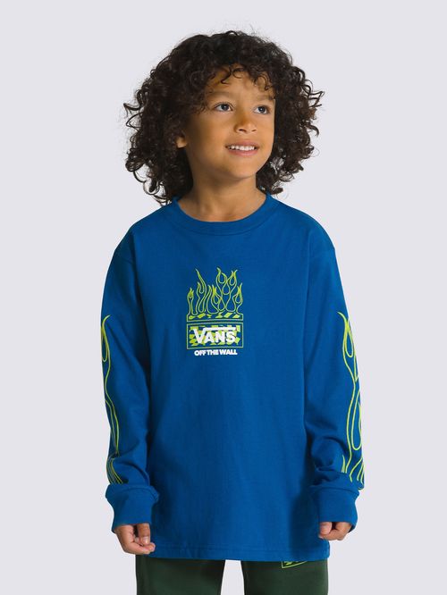 Polera Neon Flames LS (2-7 Años) True Blue
