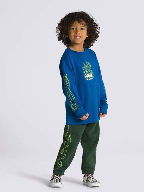 Polera Neon Flames LS (2-7 Años) True Blue