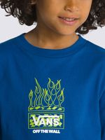Polera-Manga-Larga-Niño-Neon-Flames-Azul-Vans