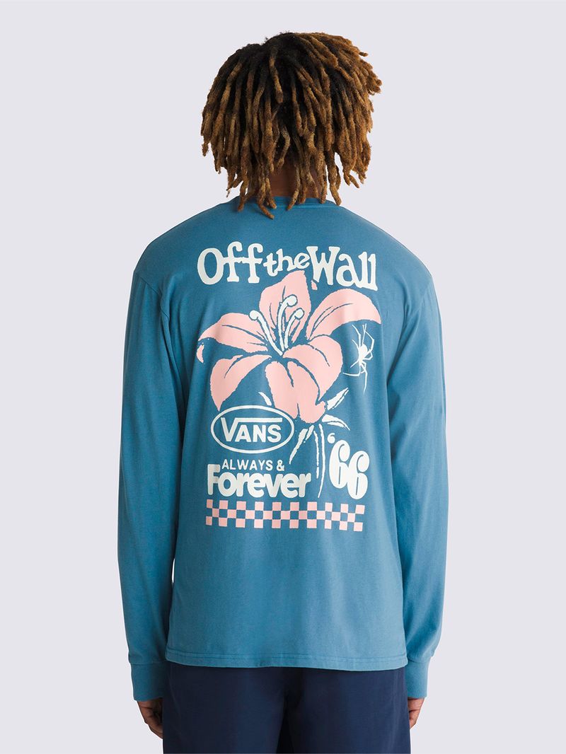 Polera Manga Larga Hombre Petal And Pest  Azul Vans