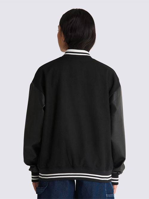 Chaqueta  Mujer Varsity Club Bomber Negro Vans