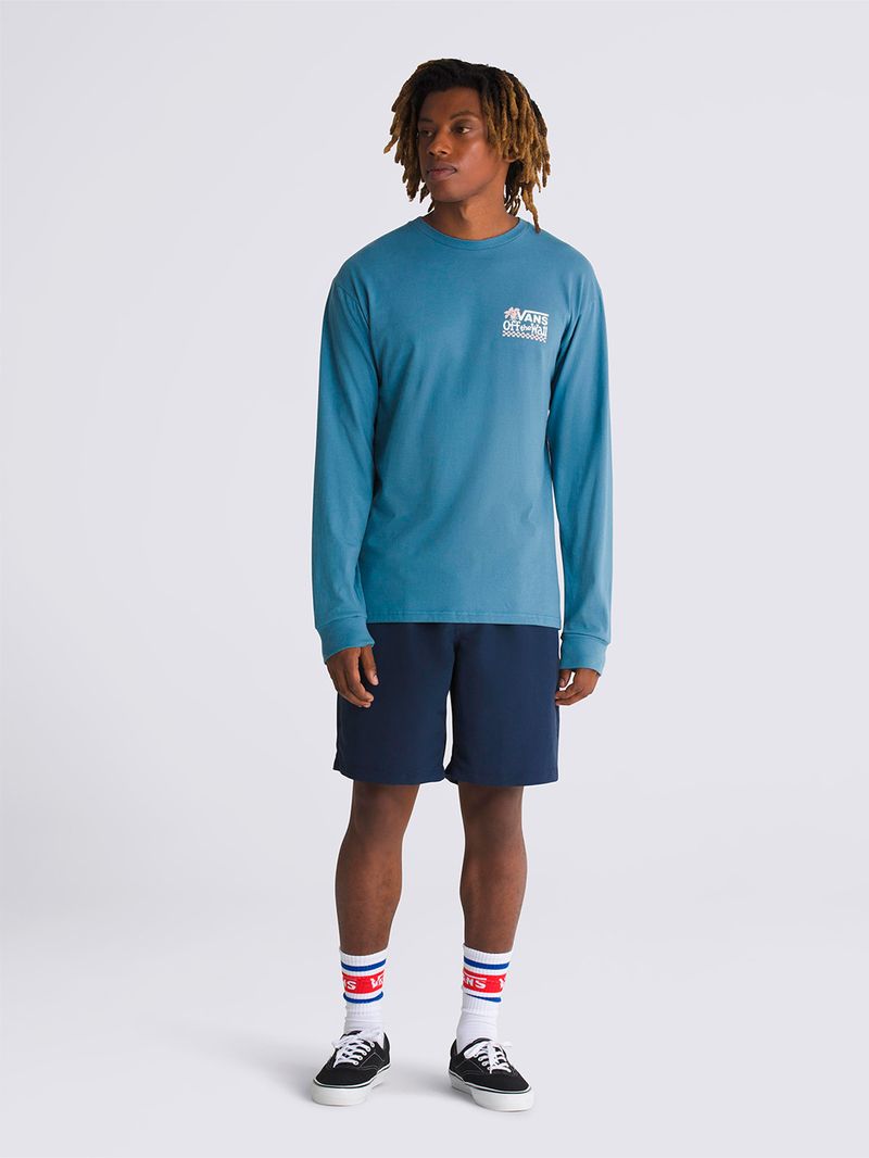 Polera Manga Larga Hombre Petal And Pest  Azul Vans