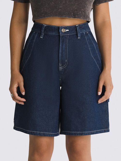 Short Mujer Groundwork Long Denim  Azul Oscuro Vans