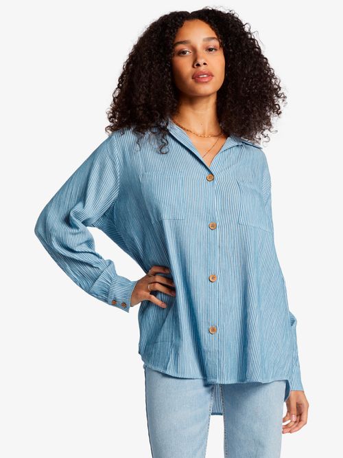 Blusa Manga Larga Mujer Swell Celeste Billabong