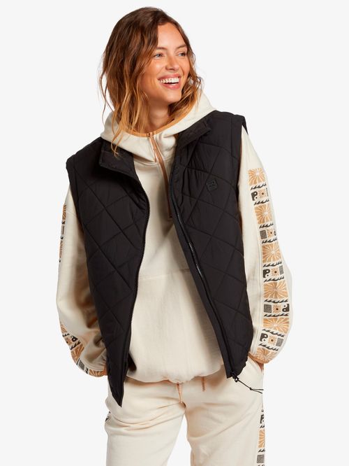 Parka Sin Mangas Mujer Transport Puffer Negra A/Div Billabong