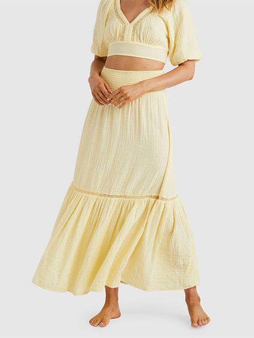 Falda Mujer In The Palms Amarilla Billabong
