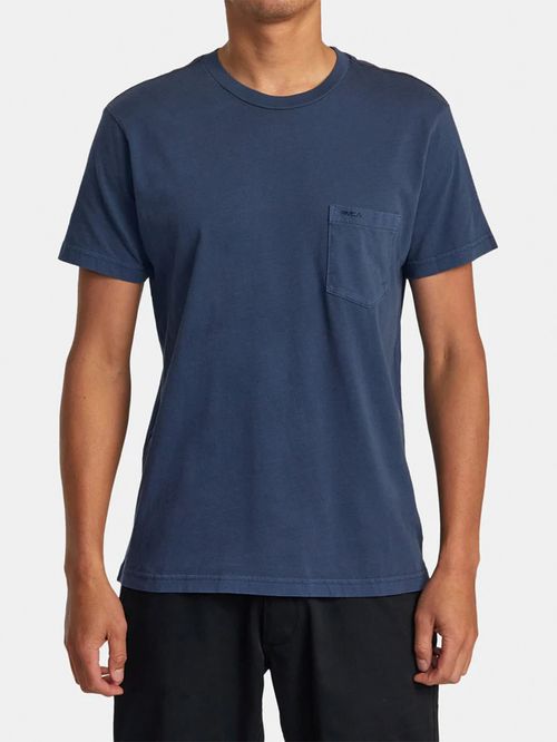 Polera Manga Corta Hombre PTC2 Pigment Azul RVCA