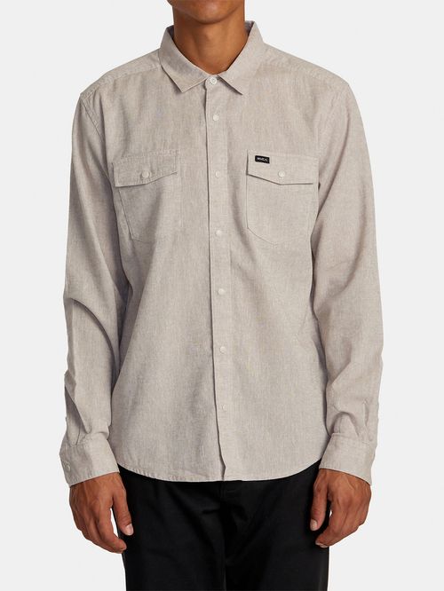 Camisa Manga Larga Hombre Neps Gris RVCA
