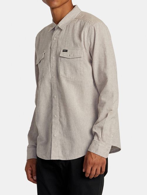 Camisa Manga Larga Hombre Neps Gris RVCA