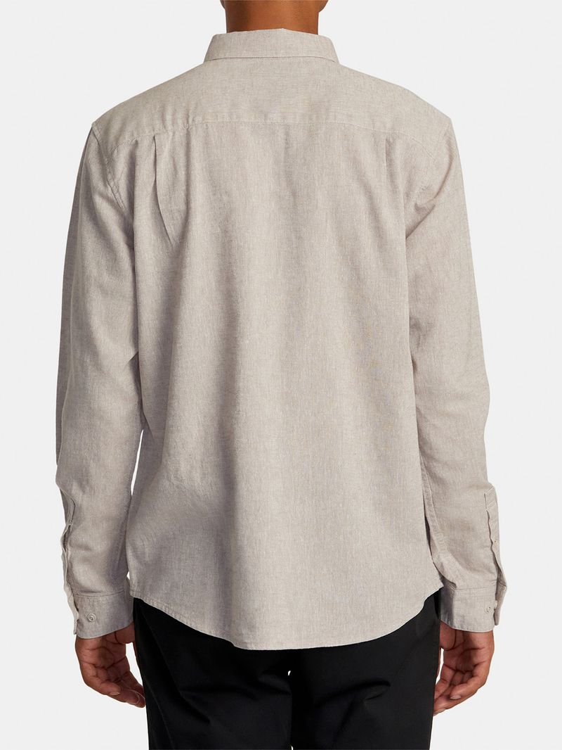Camisa Manga Larga Hombre Neps Gris RVCA