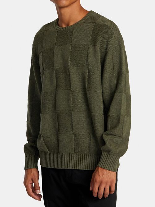 Sweater Hombre Hi Grade Boro Crew Verde RVCA