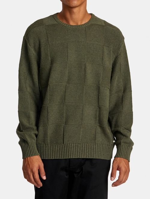 Sweater Hombre Hi Grade Boro Crew Verde RVCA