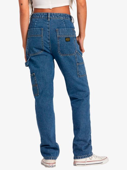Pantalón Jeans Mujer Recession Azul RVCA