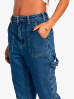Pantalon-Jeans-Mujer-Recession-Azul-RVCA