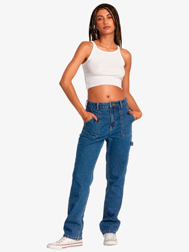 Pantalon-Jeans-Mujer-Recession-Azul-RVCA