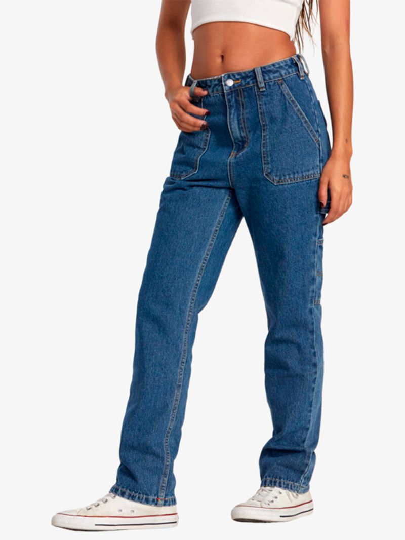Pantalon-Jeans-Mujer-Recession-Azul-RVCA