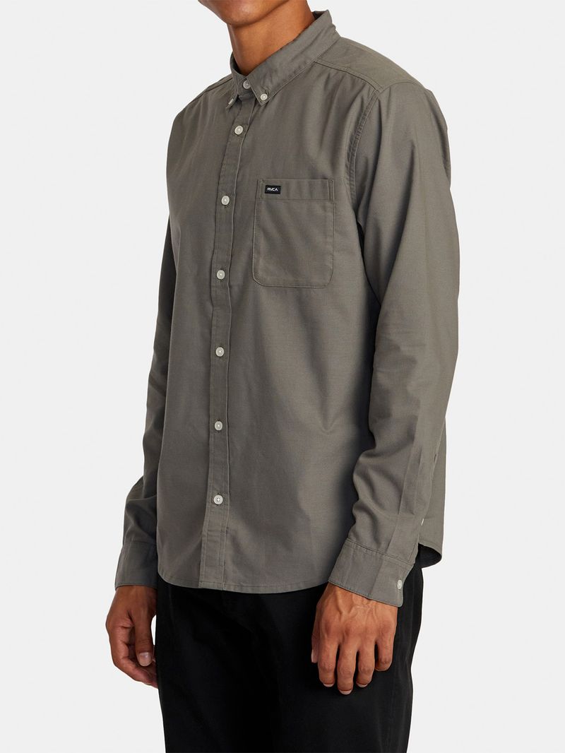 Camisa-Manga-Larga-Hombre-That-ll-Do-Stretch-Gris-RVCA
