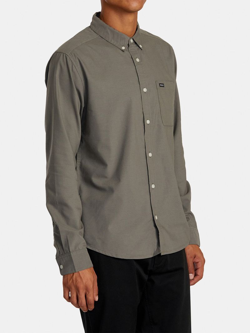 Camisa-Manga-Larga-Hombre-That-ll-Do-Stretch-Gris-RVCA