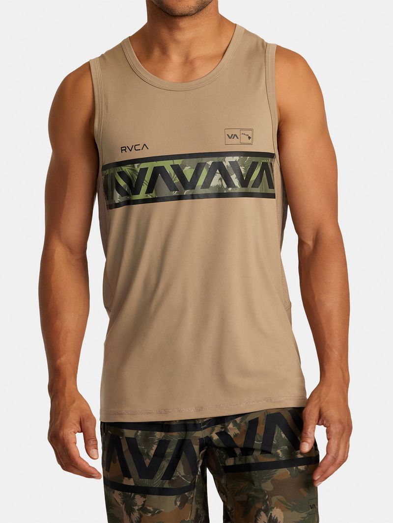 Polera Sin Mangas Hombre Hawaii Sport Vent Beige RVCA