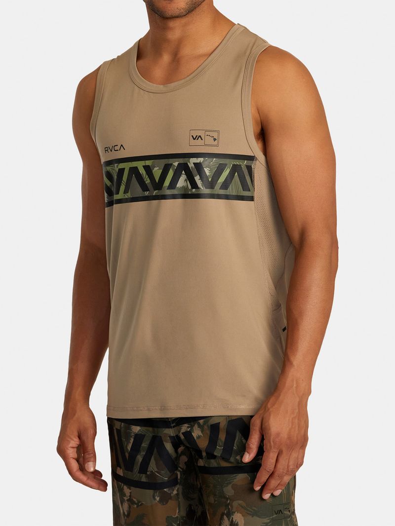 Polera-Sin-Mangas-Hombre-Hawaii-Sport-Vent-Beige-RVCA