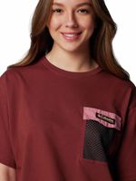 Polera-Manga-Corta-Mujer-Painted-Peak-Knit-Rojo-Columbia