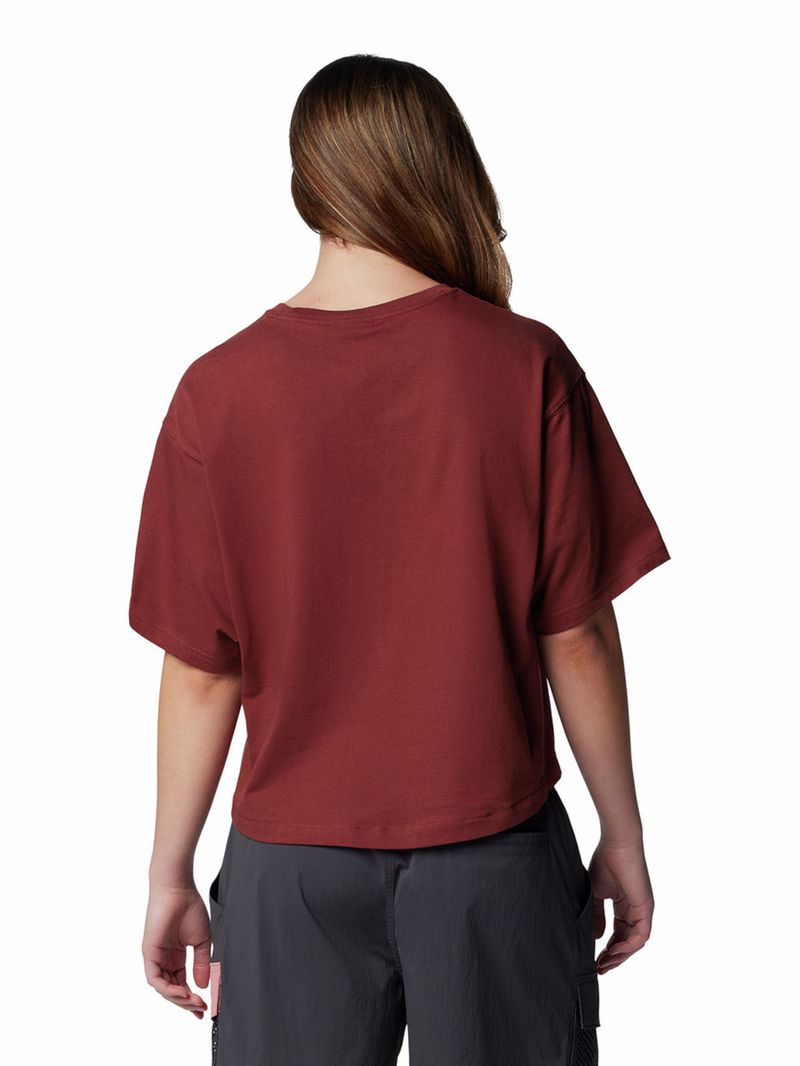 Polera-Manga-Corta-Mujer-Painted-Peak-Knit-Rojo-Columbia