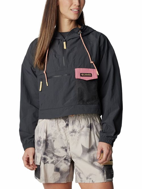 Cortaviento Mujer Painted Peak Cropped Gris Columbia