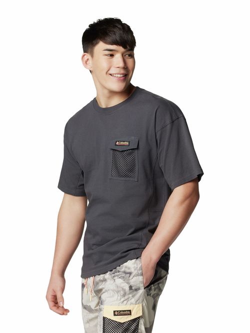 Polera Manga Corta Hombre Painted Peak Knit Gris Columbia