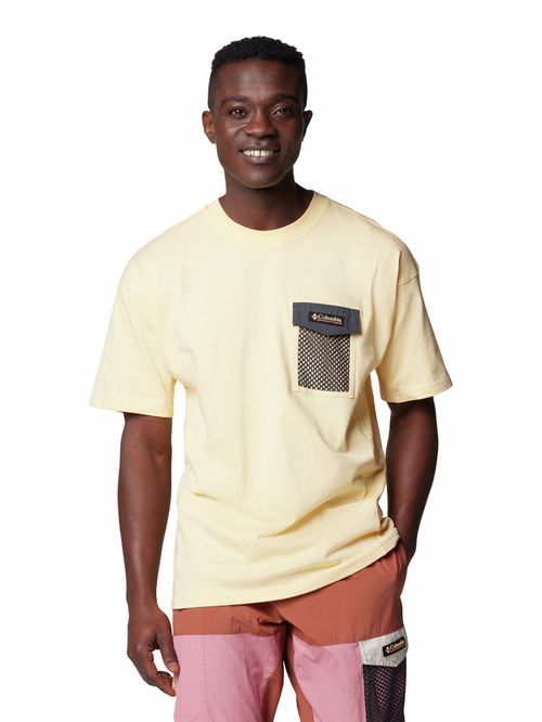 Polera Manga Corta Hombre Painted Peak Knit Amarillo Columbia