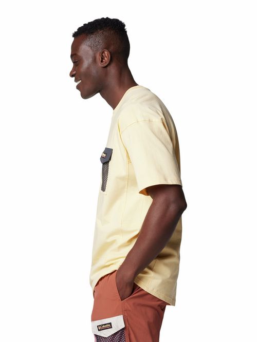 Polera Manga Corta Hombre Painted Peak Knit Amarillo Columbia