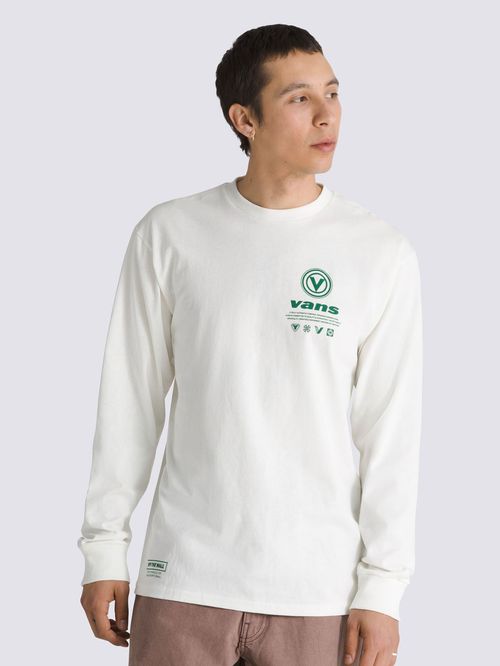 Polera Manga Larga Hombre Spanning 66 Ls Blanco Vans