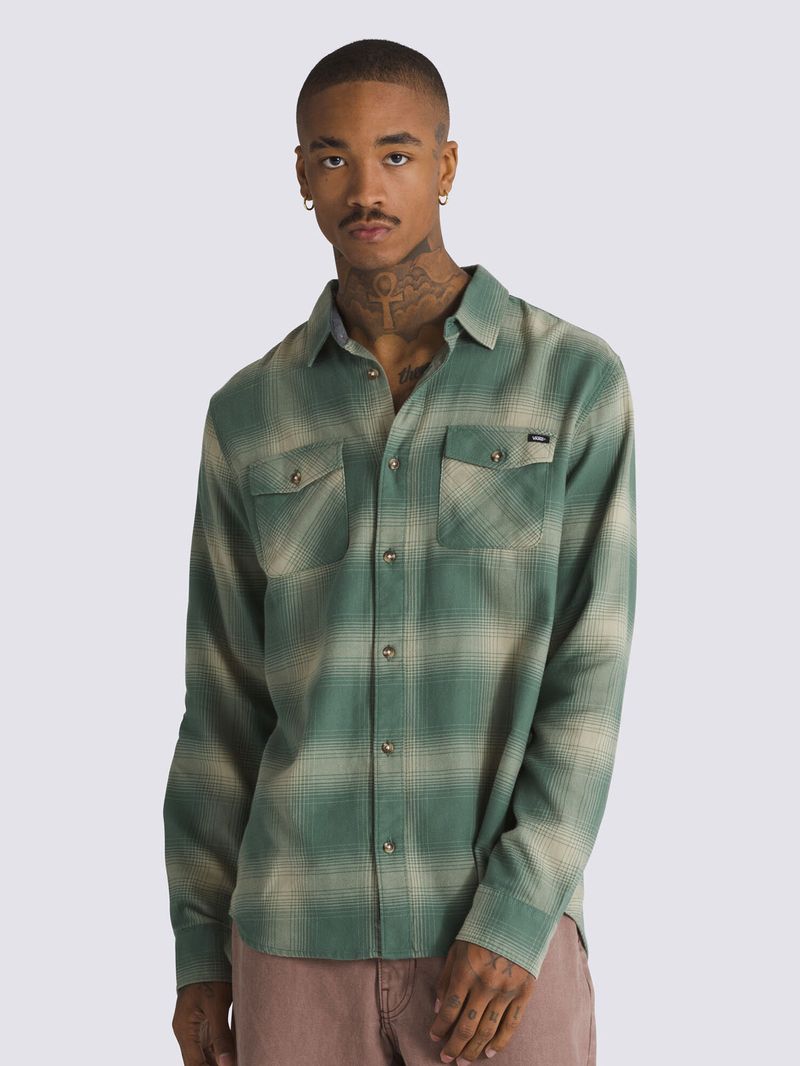 Camisa-Manga-Larga-Hombre-Mn-Monterey-Iii-Verde-Oscuro-Vans