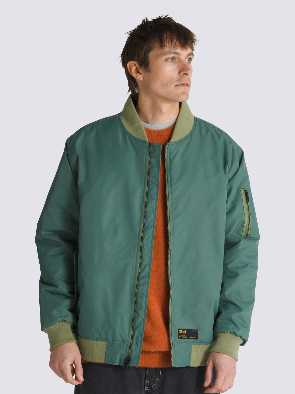 Chaqueta Hombre Copley Bomber Jacket Verde Oscuro Vans-Vans Chile - Main Image