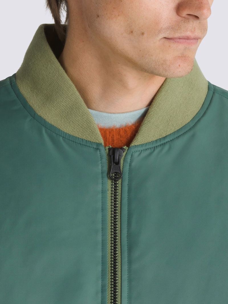 Chaqueta-Hombre-Copley-Bomber-Jacket-Verde-Oscuro-Vans