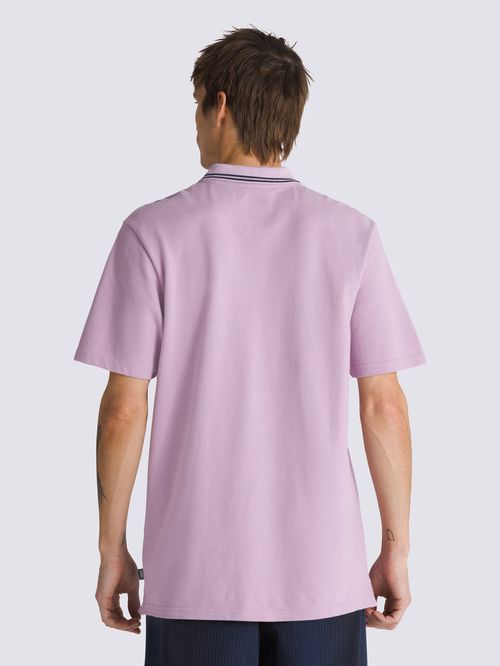 Polera Manga Corta Hombre Halecrest Polo Shirt Morado Vans