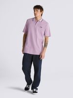 Polera-Manga-Corta-Hombre-Halecrest-Polo-Shirt-Morado-Vans