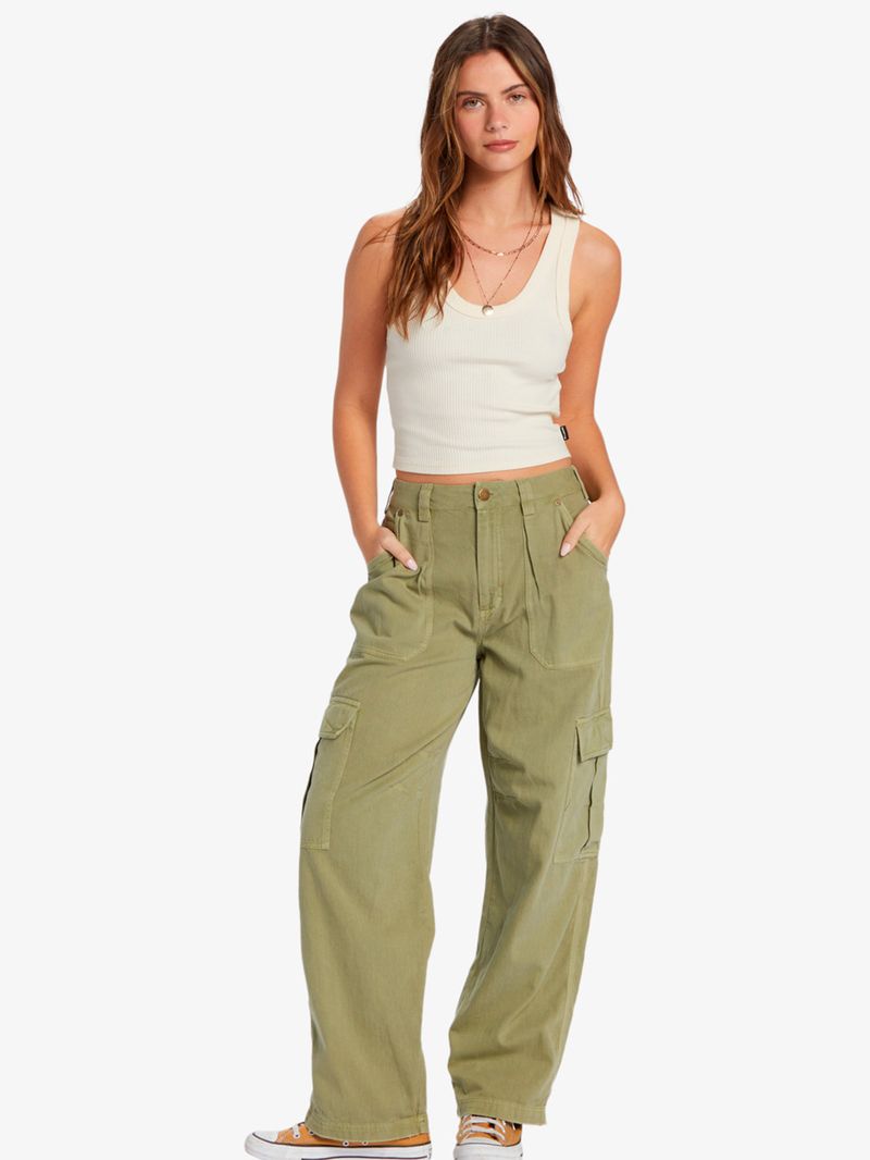 Pantalon-Cargo-Mujer-Walk-Along-Verde-Billabong