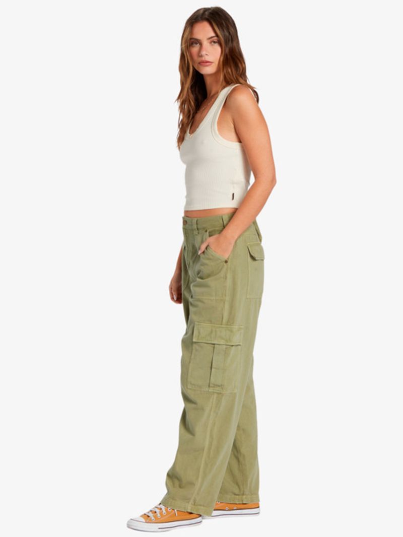 Pantalon-Cargo-Mujer-Walk-Along-Verde-Billabong
